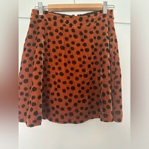 Madewell Velvet Polka Dot Skirt
